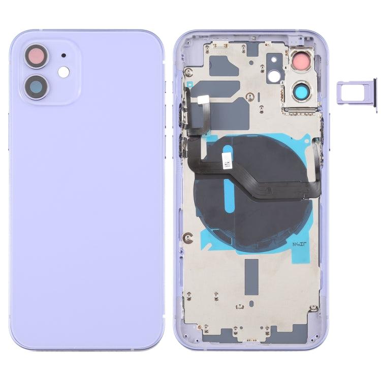 Back Housing With Small Parts & Charging Coil For iPhone 12 - Purple - Best Cell Phone Parts Distributor in Canada, Parts Source Back Housing With Small Parts & Charging Coil For iPhone 12 - Purple - Best Cell Phone Parts Distributor in Canada, Parts Source